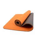 Коврик для йоги и фитнеса Hanuman Two Tones Amber 183x61x0.6 см оранжево-антрацитовый
