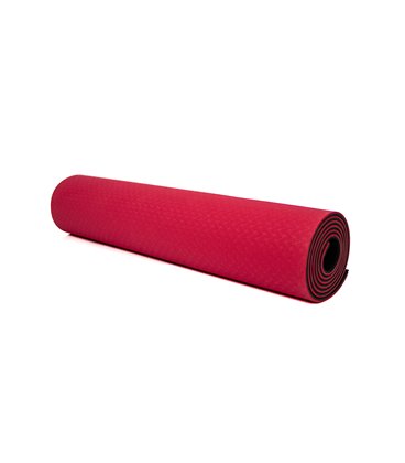 Коврик для йоги и фитнеса Hanuman Two Tones Amber 183x61x0.6 см красно-черный