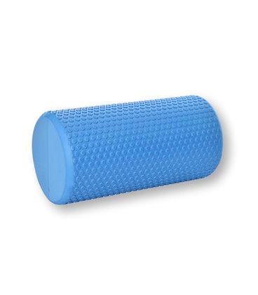 Массажный ролик для йоги, пилатеса, фитнеса Amber голубой 30x15 см