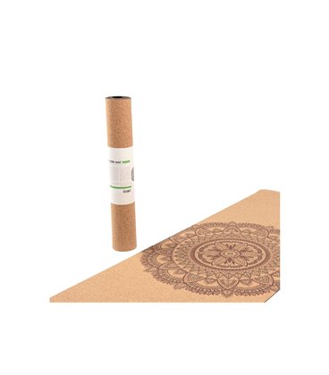 Коврик для йоги Mandala Bicolor Bodhi пробковый 185x66x0.4 см