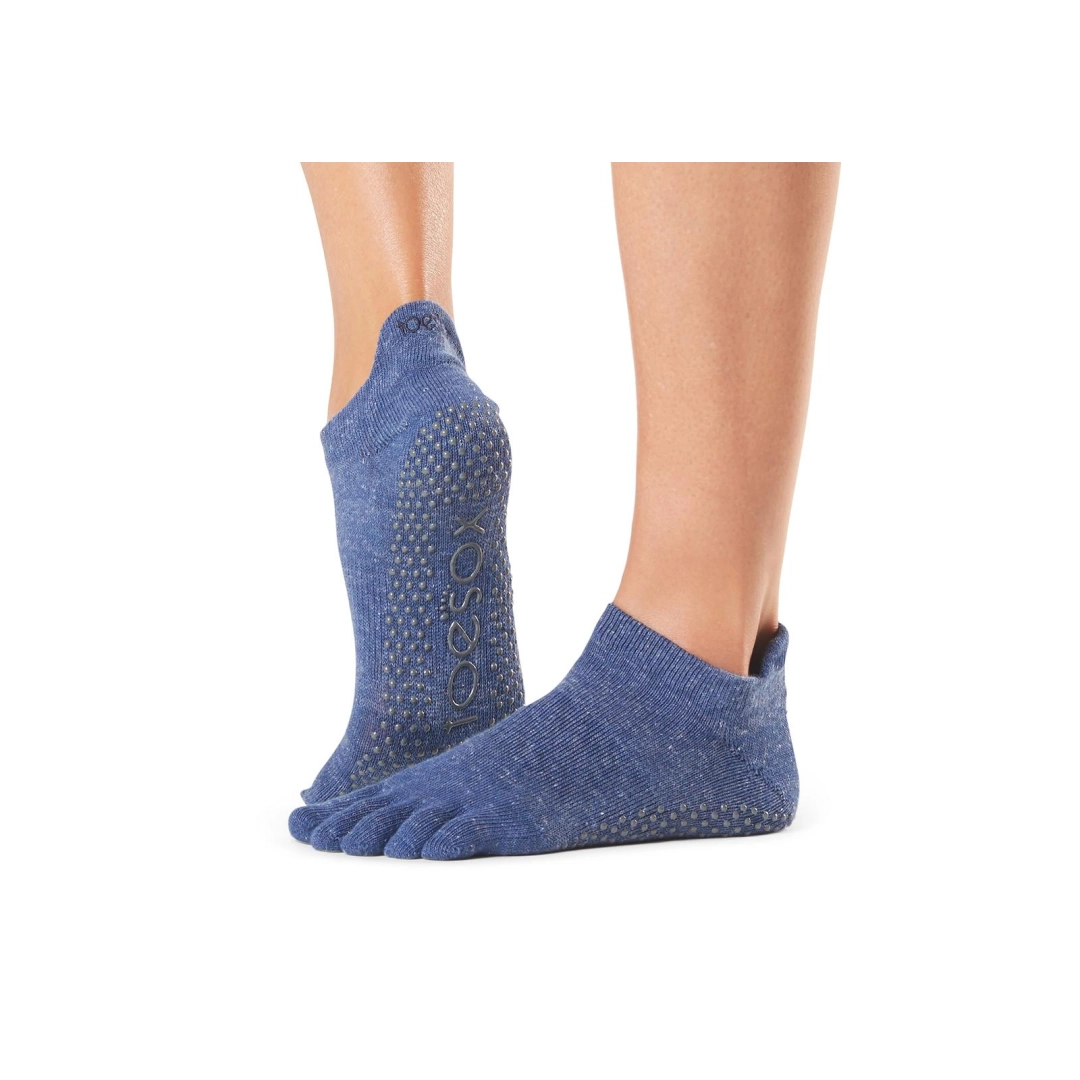 Носки для йоги ToeSox Full Toe Low Rise Grip Navy М (39-42.5)