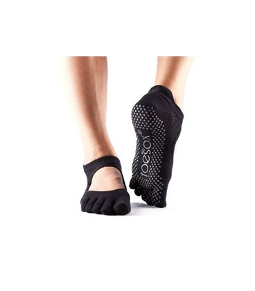 Носки для йоги ToeSox Full Toe Bellarina Grip Fishnet_Black S (36-38.5)