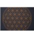 Коврик для йоги Bodhi Leela Flower of Life антрацит 183x60x0.45 см