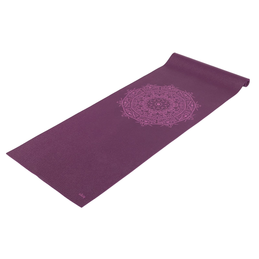 Коврик для йоги Leela Mandala Bodhi баклажан — баклажановая мандала 183x60x0.4 см
