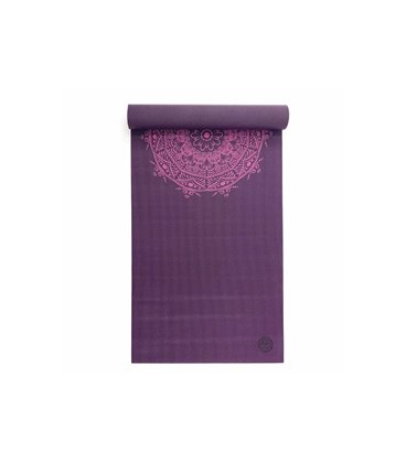 Коврик для йоги Leela Mandala Bodhi баклажан — баклажановая мандала 183x60x0.4 см