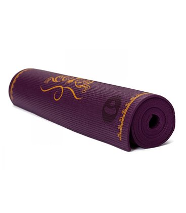 Коврик для йоги Leela Big Elephant Bodhi баклажановый 183x60x0.45 см