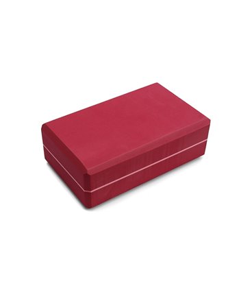 Блок для йоги Kurma Striped красный 23x15x7.5 см
