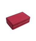 Блок для йоги Kurma Striped красный 23x15x7.5 см
