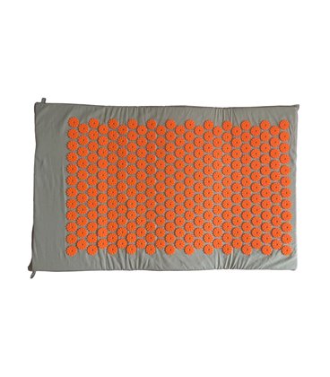 Акупунктурный массажный коврик (аппликатор Кузнецова) Rao 76*48 см Серый с оранжевым