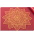 Йога мат Rishikesh Golden Mandala бордовый 183x60x0.45 см