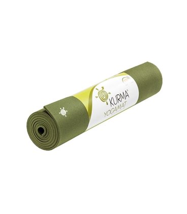 Коврик для йоги Kurma Grip оливковый 200х60х0.65 см