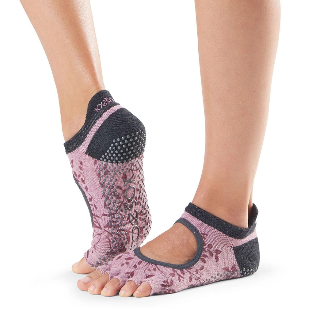 Носки для йоги ToeSox Half Toe Bellarina Grip Sienna S (36-38.5)