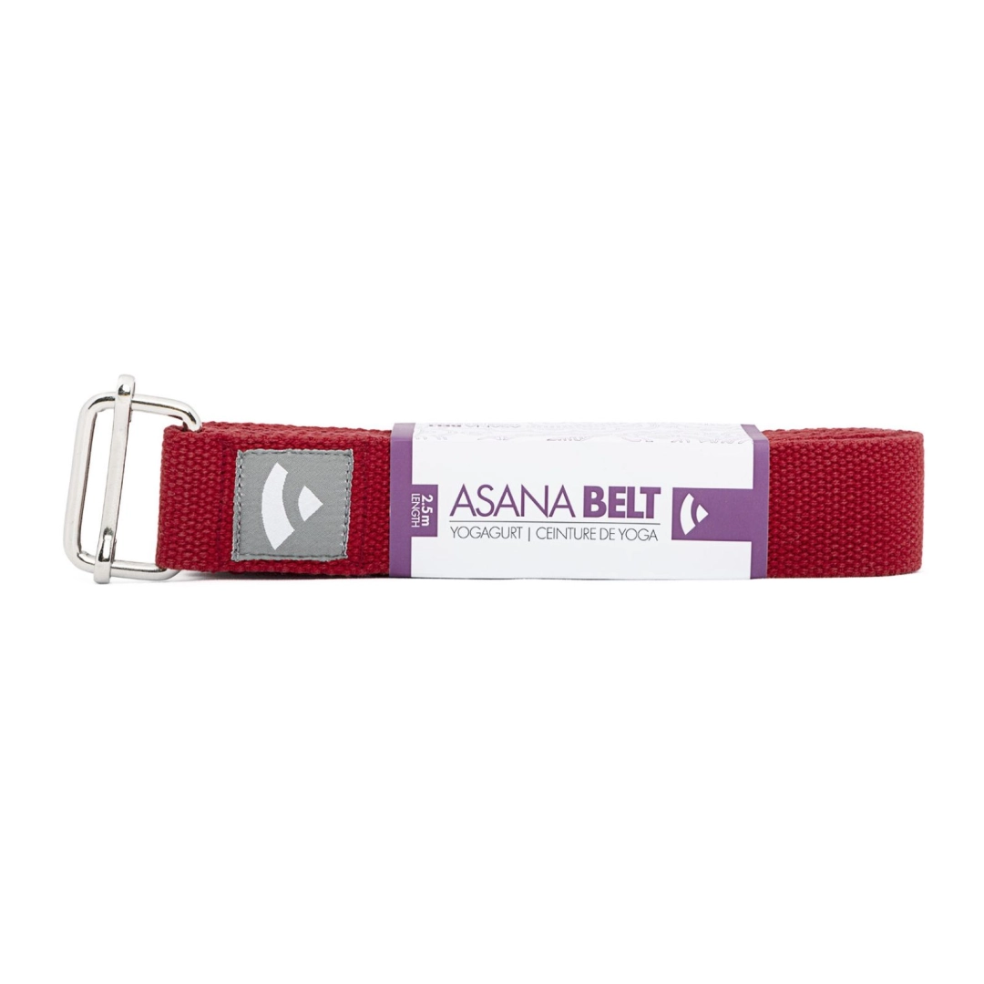 Ремень для йоги Asana Belt от Bodhi бордовый 250x3.8 см
