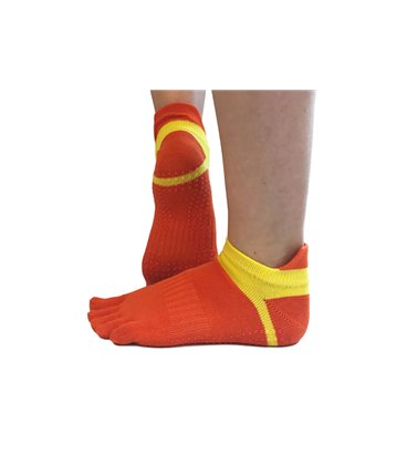 Носки для йоги нескользящие RAO оранжевые