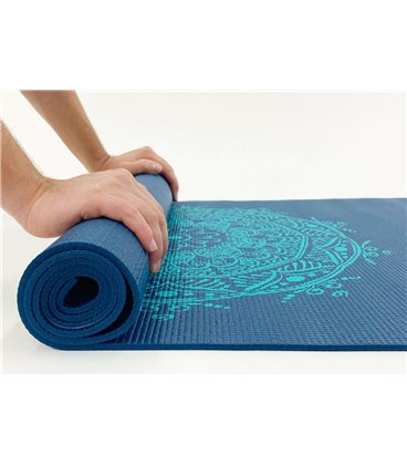 Коврик для йоги Bodhi Leela Mandala петроль — бирюзовая мандала 183x60x0.4 см