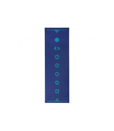 Коврик для йоги Bodhi Leela синий чакры 183x60x0.4 см