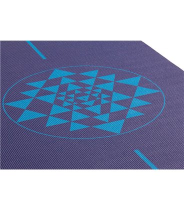 Коврик для йоги Bodhi Leela синий янтра 183x60x0.4 см
