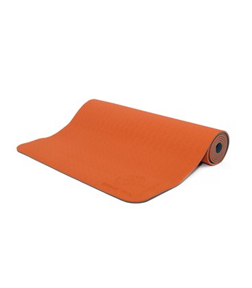 Коврик для йоги Bodhi Lotus Pro оранжевый с серым 183x60x0.6 см