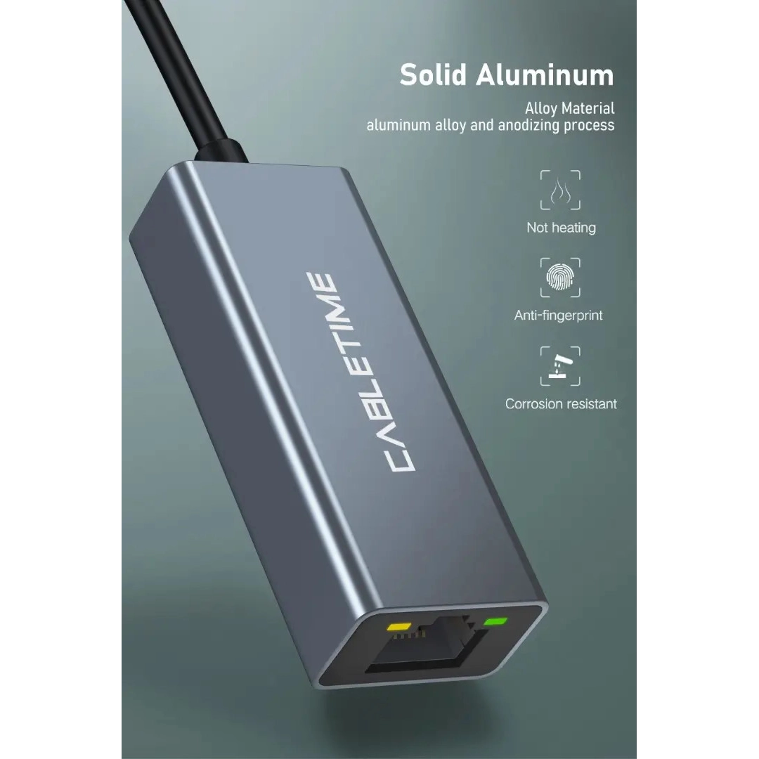 Кабель цифровий Vention Cabletime USB-C - RJ45 100Mbps Ethernet, 0.15m, Space Grey (CB53G) Кабель цифровий Vention Cabletime USB-C - RJ45 100Mbps Ethernet, 0.15m, Space Grey (CB53G)