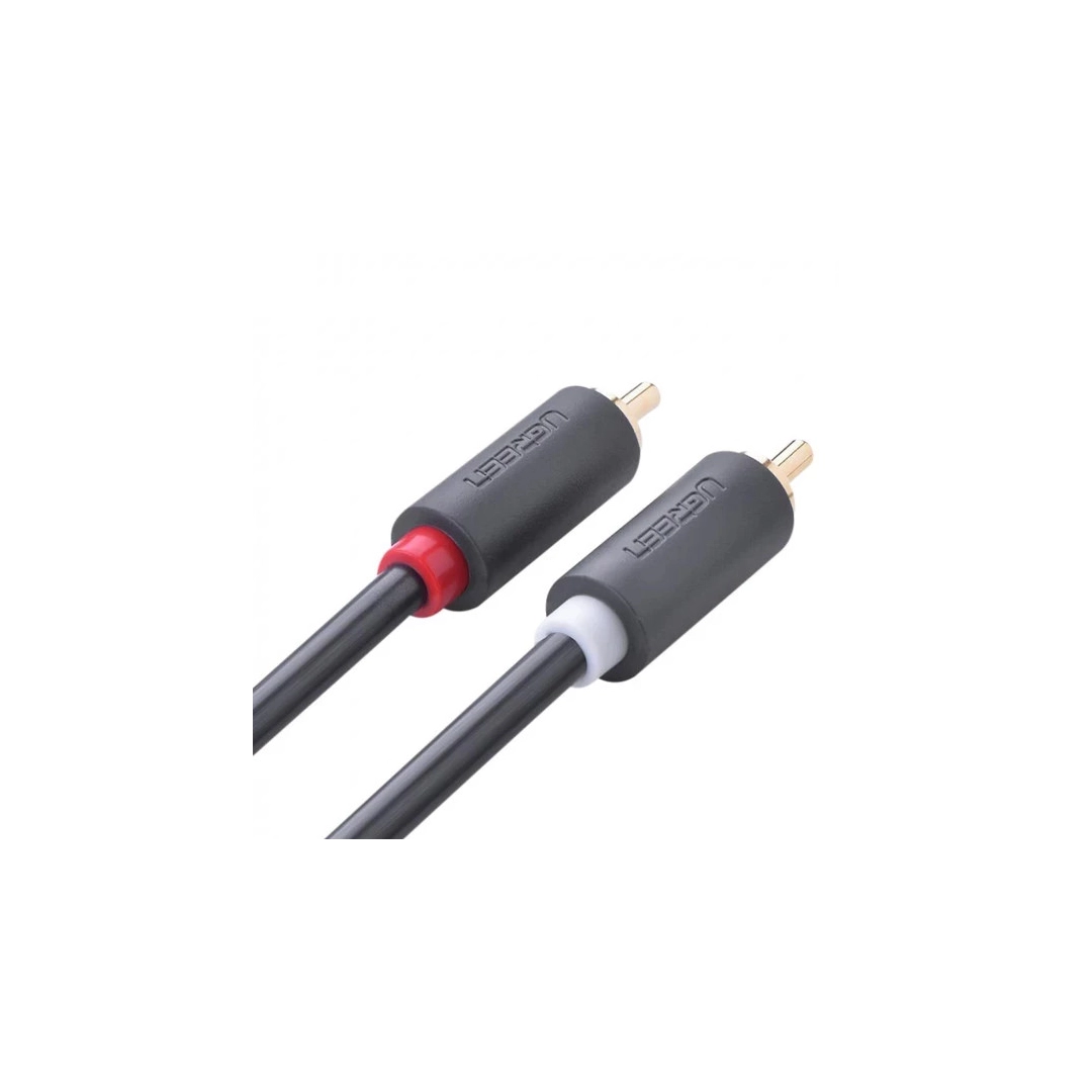 Кабель міжблочний Ugreen AV104 2RCA to 2RCA Audio Cable, 2 m Black 10518