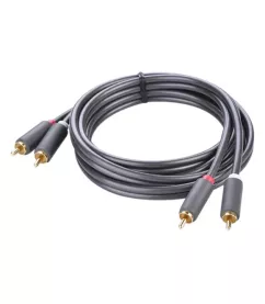 Кабель міжблочний Ugreen AV104 2RCA to 2RCA Audio Cable, 2 m Black 10518