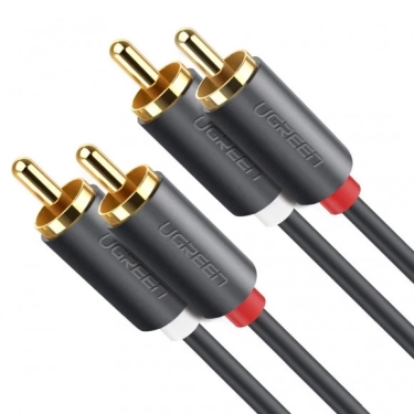 Кабель міжблочний Ugreen AV104 2RCA to 2RCA Audio Cable, 2 m Black 10518