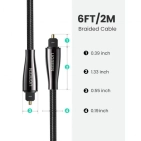 Цифровий кабель Ugreen AV108 Toslink-Toslink Optical Pro Audio Cable Braided, 1.5 m 70895 Цифровий кабель Ugreen AV108 Toslink-Toslink Optical Pro Audio Cable Braided, 1.5 m 70895