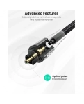 Цифровий кабель Ugreen AV108 Toslink-Toslink Optical Pro Audio Cable Braided, 1.5 m 70895