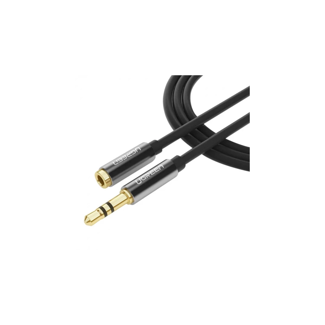 Удлинитель Ugreen AV118 3.5 mm Male to 3.5 mm Female, 1.5 m Black 10593