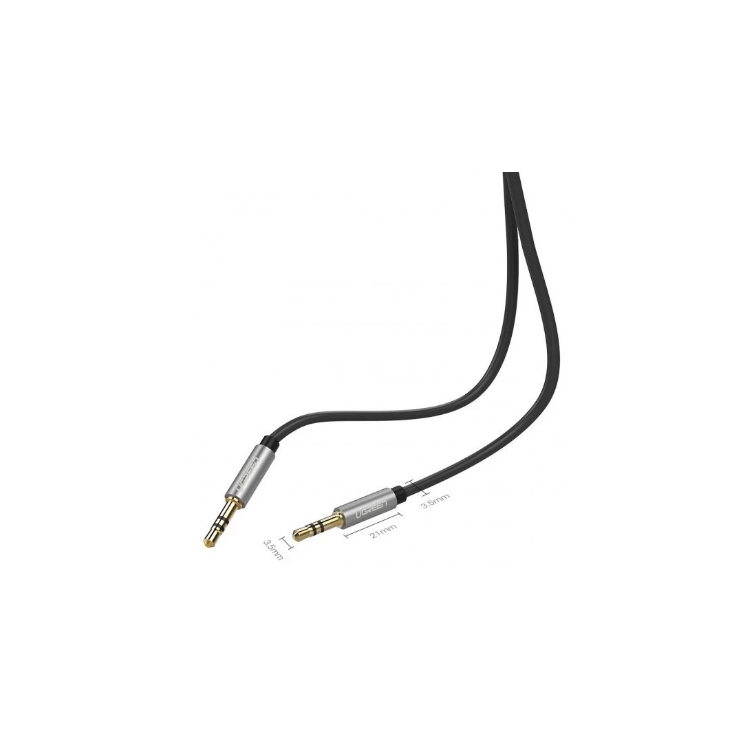 Аудіокабель Ugreen AV119 3.5 mm to 3.5 mm Audio Cable, 1 m Black 10733