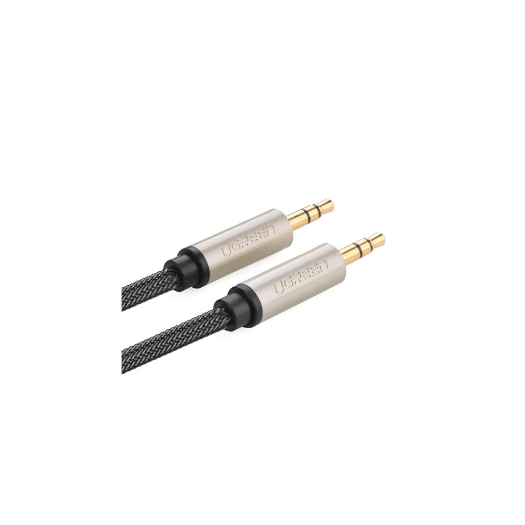 Аудіокабель Ugreen AV125 3.5 mm to 3.5 mm Audio Cable Braided, 1 m Gray 10602