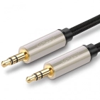 Аудіокабель Ugreen AV125 3.5 mm to 3.5 mm Audio Cable Braided, 1 m Gray 10602 Аудіокабель Ugreen AV125 3.5 mm to 3.5 mm Audio Cable Braided, 1 m Gray 10602
