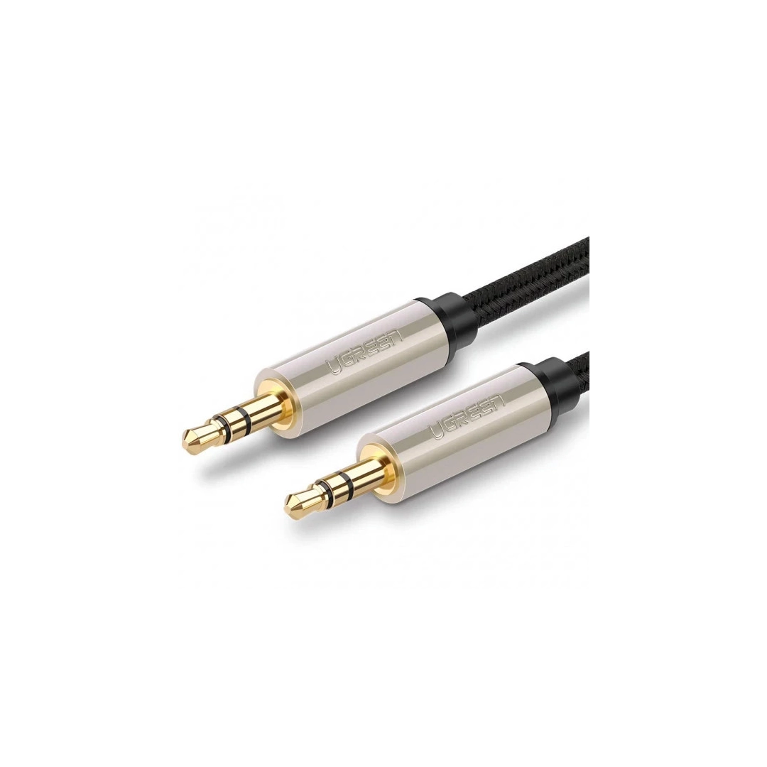 Аудіокабель Ugreen AV125 3.5 mm to 3.5 mm Audio Cable Braided, 1 m Gray 10602