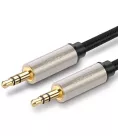 Аудіокабель Ugreen AV125 3.5 mm to 3.5 mm Audio Cable Braided, 1 m Gray 10602
