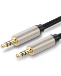 Аудіокабель Ugreen AV125 3.5 mm to 3.5 mm Audio Cable Braided, 1 m Gray 10602