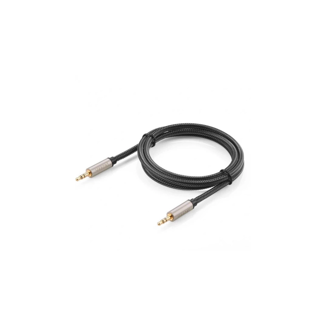Аудіокабель Ugreen AV125 3.5 mm to 3.5 mm Audio Cable Braided, 1 m Gray 10602