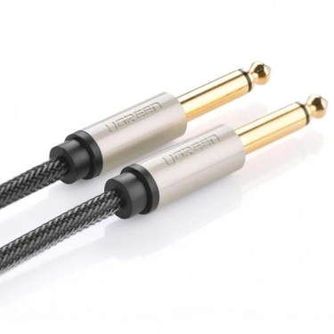 Кабель міжблочний Ugreen AV128 6.3 mm to 6.3 mm Audio Cable Braided, 1 m Gray 10636