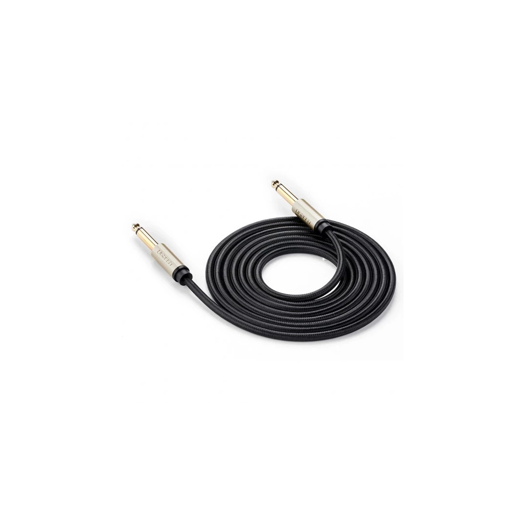 Кабель міжблочний Ugreen AV128 6.3 mm to 6.3 mm Audio Cable Braided, 1 m Gray 10636