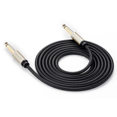 Кабель міжблочний Ugreen AV128 6.3 mm to 6.3 mm Audio Cable Braided, 1 m Gray 10636
