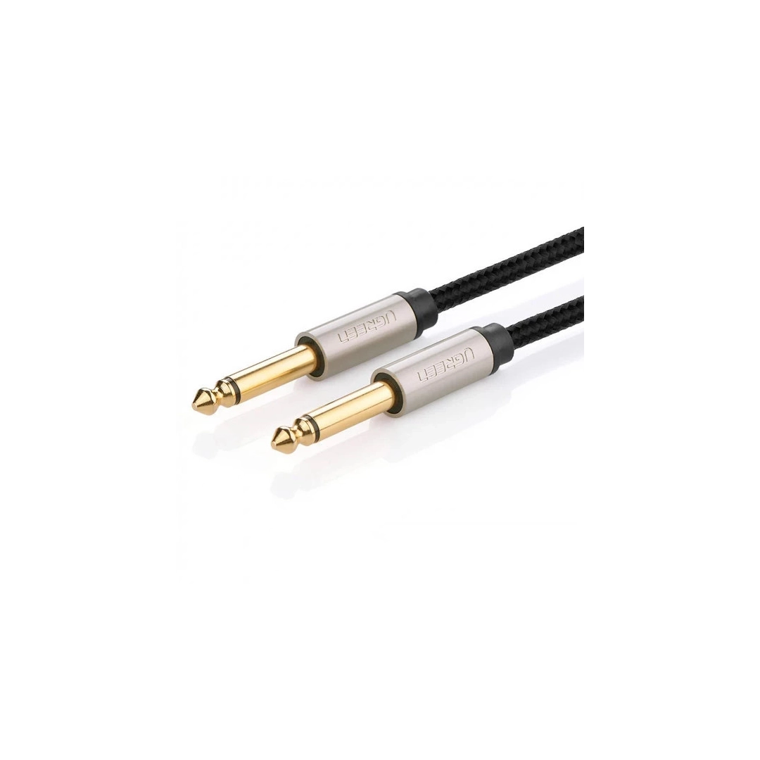 Кабель міжблочний Ugreen AV128 6.3 mm to 6.3 mm Audio Cable Braided, 1 m Gray 10636