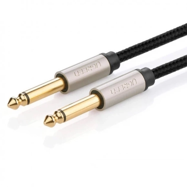Кабель міжблочний Ugreen AV128 6.3 mm to 6.3 mm Audio Cable Braided, 1 m Gray 10636