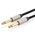 Кабель міжблочний Ugreen AV128 6.3 mm to 6.3 mm Audio Cable Braided, 1 m Gray 10636