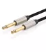 Кабель міжблочний Ugreen AV128 6.3 mm to 6.3 mm Audio Cable Braided, 1 m Gray 10636