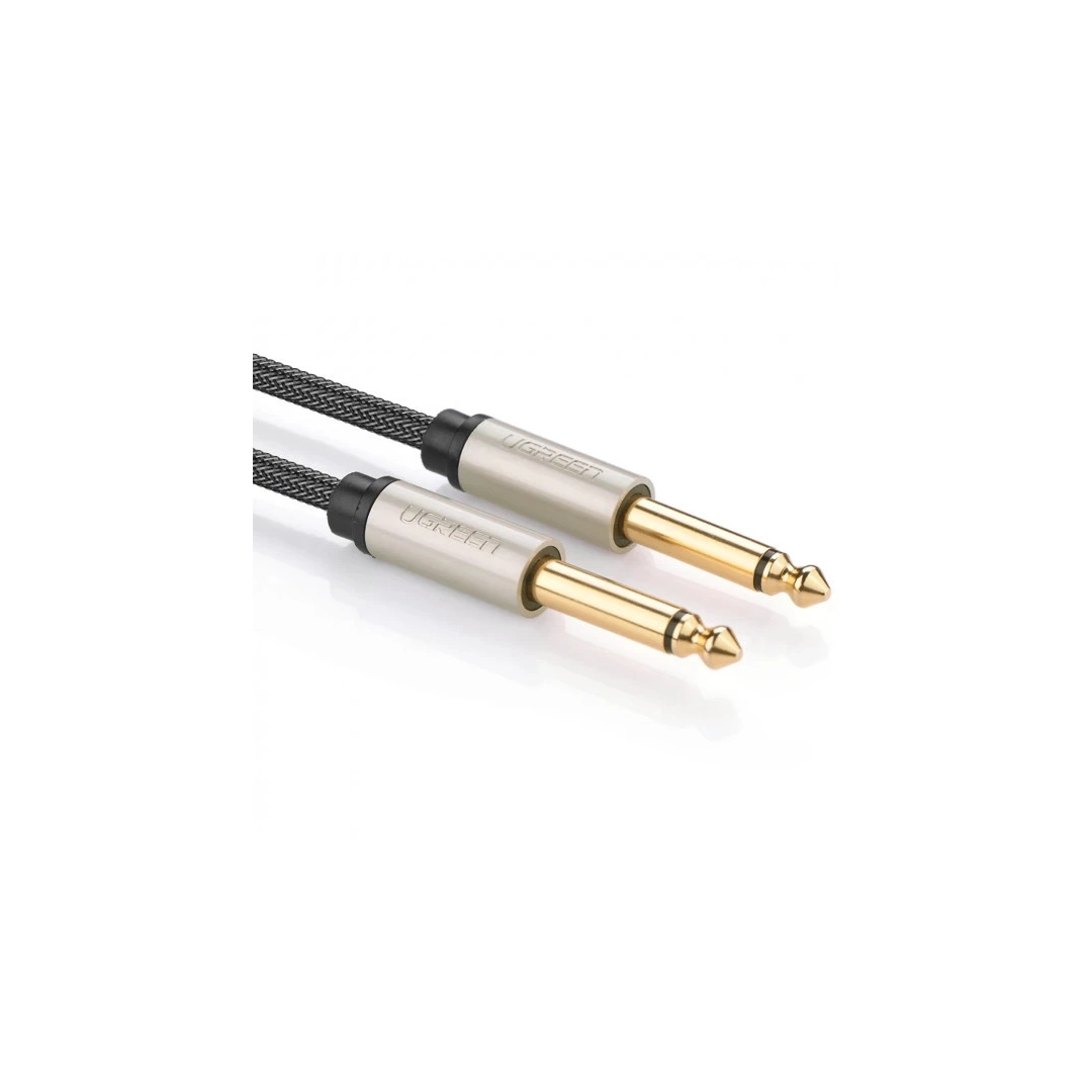 Кабель міжблочний Ugreen AV128 6.3 mm to 6.3 mm Audio Cable Braided, 2 m Gray 10638