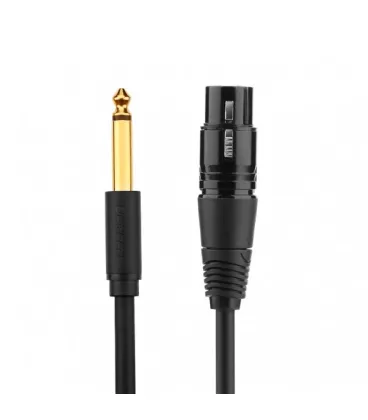 Аудіокабель Ugreen AV131 Jack 6.3 mm to XLR Female AV Cable, 3 m Black 20720