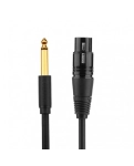 Аудіокабель Ugreen AV131 Jack 6.3 mm to XLR Female AV Cable, 3 m Black 20720