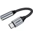 ЦАП та підсилювач Ugreen AV142 USB Type-C Male to 3.5mm Female Cable, 10 cm Gray 30632