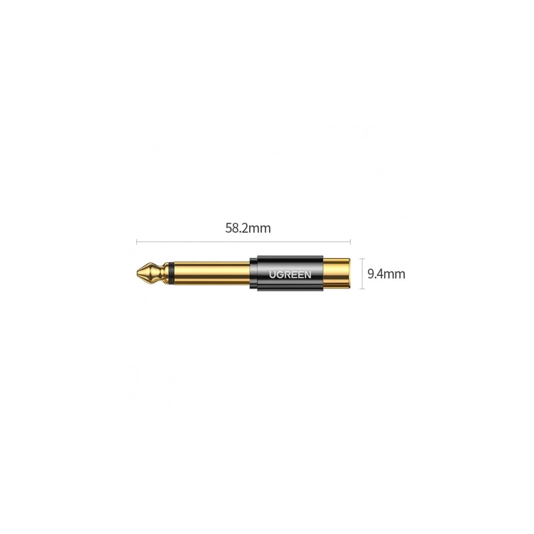 Адаптер Ugreen AV169 6.3mm Male to RCA Female Adapter 80731