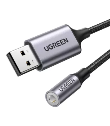 ЦАП та підсилювач Ugreen CM477 USB to 3.5mm Audio Adapter Gray 30757