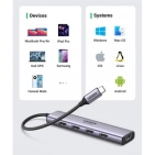 Адаптер Ugreen CM478 USB Type-C to HDMI, USB 3.0*4 Gray 15495 Адаптер Ugreen CM478 USB Type-C to HDMI, USB 3.0*4 Gray 15495